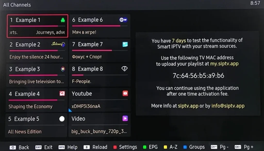 mac address smart iptv
